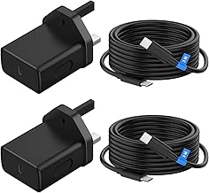 45W Super Fast Charger Type C, 2 Pack 45W USB C Wall Charger Fast Charging with 3M Long Type C Charger Charging Cable Cord Compatible for iPhone 17 16 15 Pro Max, Galaxy S25/S25+/S25 Ultra/S24/S23/S22