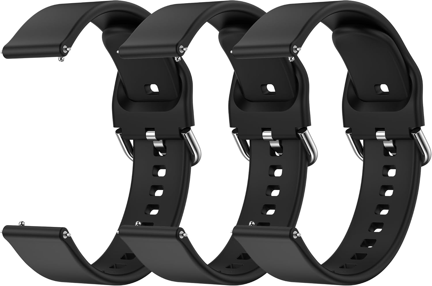 3 Pack Sport Bands Compatible with Casio AE-1300 AE-1200 F-108 W-216H AE-1000w SGW-300H AQ-S800W W-800H,Soft Wristband Silicone Strap for Casio