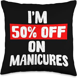 Funny Arm Amputee Surgery Survivor Humor Manicure Discount Throw Pillow