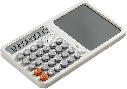 Calculator With Notepad | Desktop Calculator With Large Display & Handwriting Board | Eye Protection Screen For Students, Office, Business, Adults, Home School Use, Math Drafting Tool