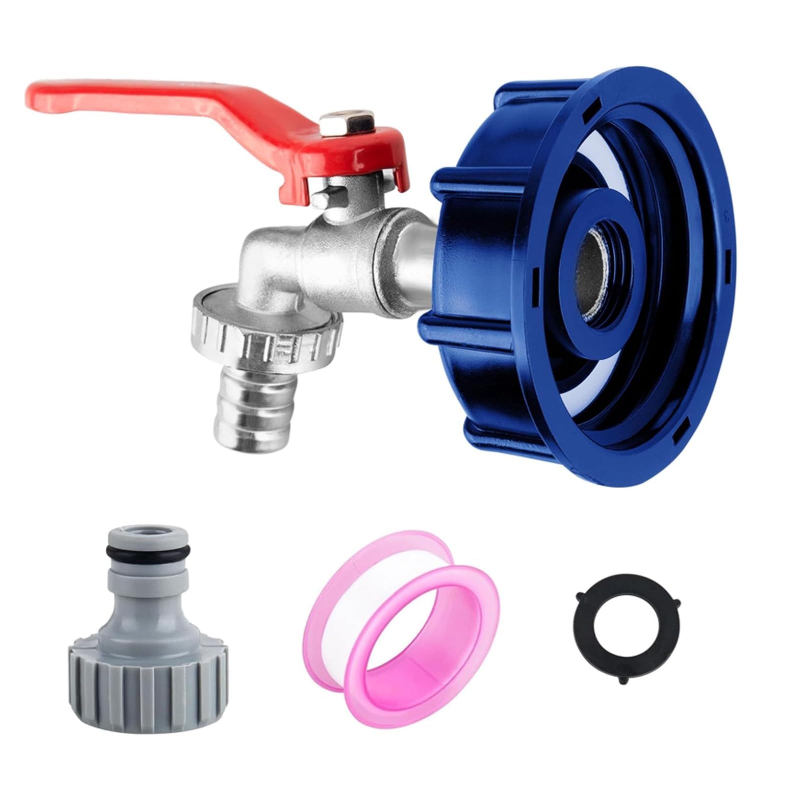 SANTUO 3/4" Leakproof Brass IBC Tank Fittings IBC Tank Adapter IBC Tap for S60x6 Water Storage Tank Tap Tank Garden Hose Connector Replace Valve Fitting Parts