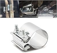 Vista 1 de 1 pieza Abrazadera para silenciador de acero inoxidable 304 resistente - Abrazadera de escape de 2.25 pulgadas