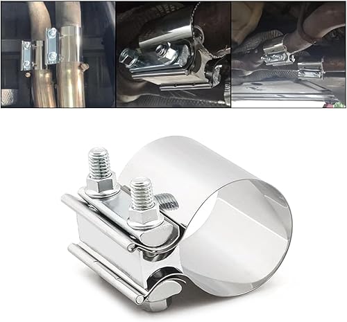 1 pieza Abrazadera para silenciador de acero inoxidable 304 resistente - Abrazadera de escape de 2.25 pulgadas