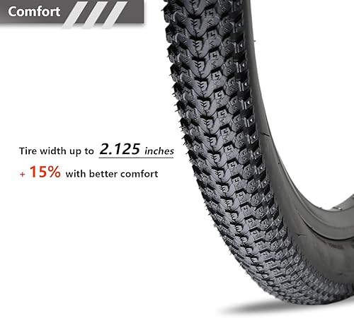 Miniatura 6 de 26 x 2.125 pulgadas, par de neumáticos de bicicleta de montaña, 60 TPI 26 pulgadas, plegables, paquete de 2