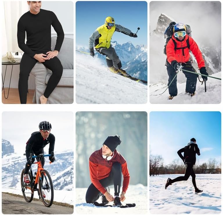 SIMIYA 2 Packs Mens Long Johns, Thermal Underwear for Men Soft Base Layer Mens Thermal Pants for Cold Weather - Image 6