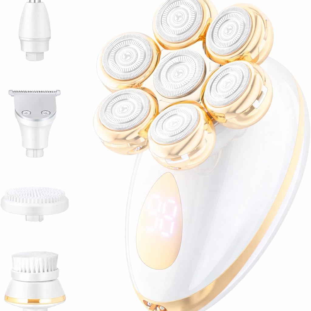 Electric Razors for Women, Rotary Shaver for Legs, Bikini, and Underarms Hair Removal, Wet & Dry Waterproof Grooming Kit, Cordless Lady Trimmer