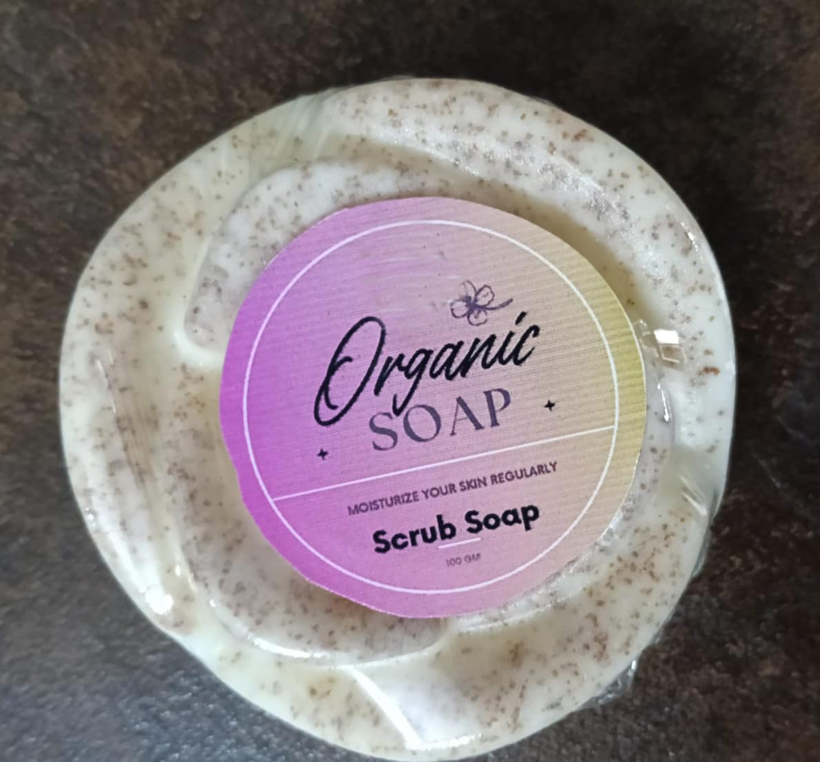 Organic Almond Scrub Soap, Natural Exfoliating Body Soap, 100g-picture-52