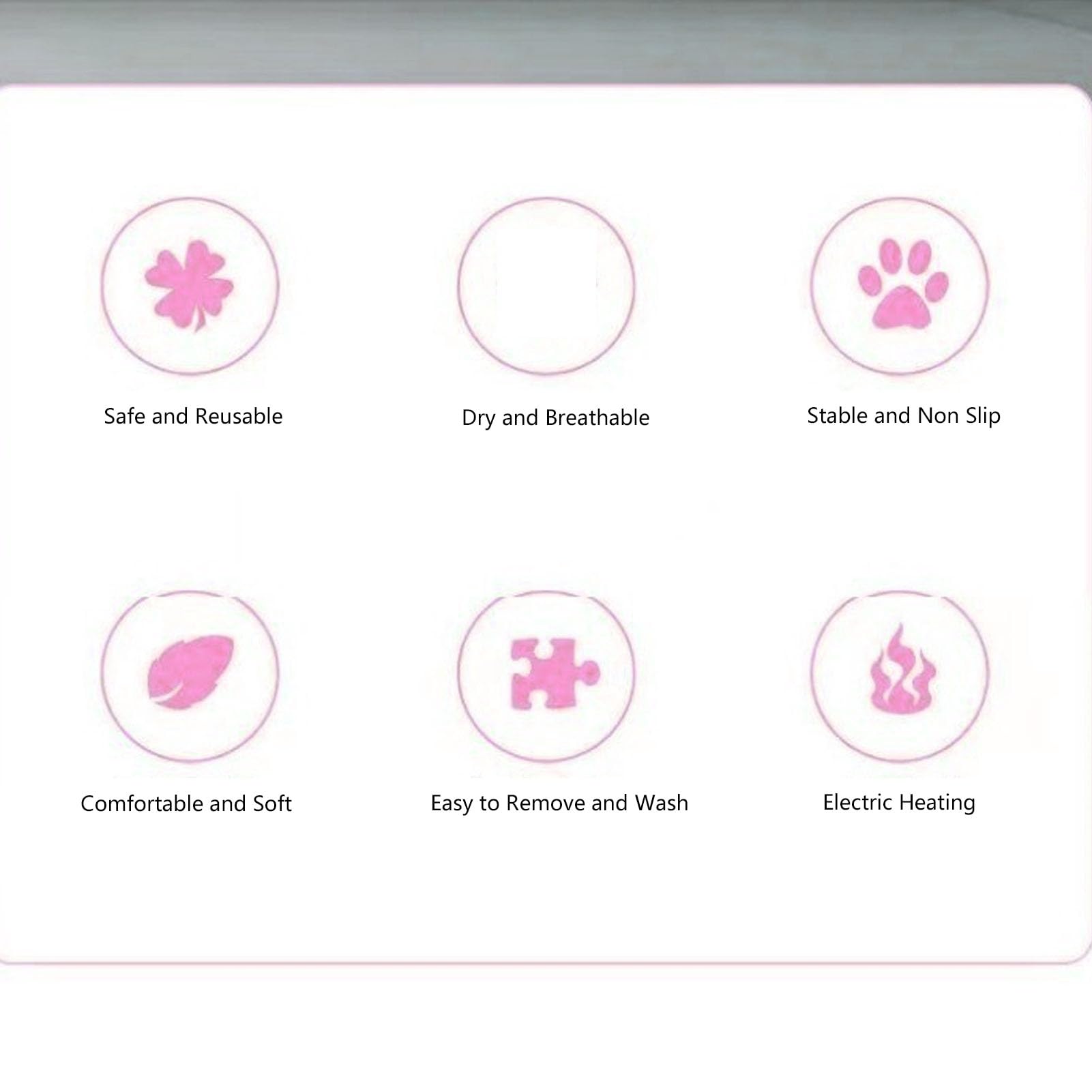Acouto Tappetino Riscaldante per Animali Domestici Riscaldato Tramite USB Tappetino Riscaldante Elettrico con Temperatura Regolabile a Punto Cuscinetto Riscaldante per Animali