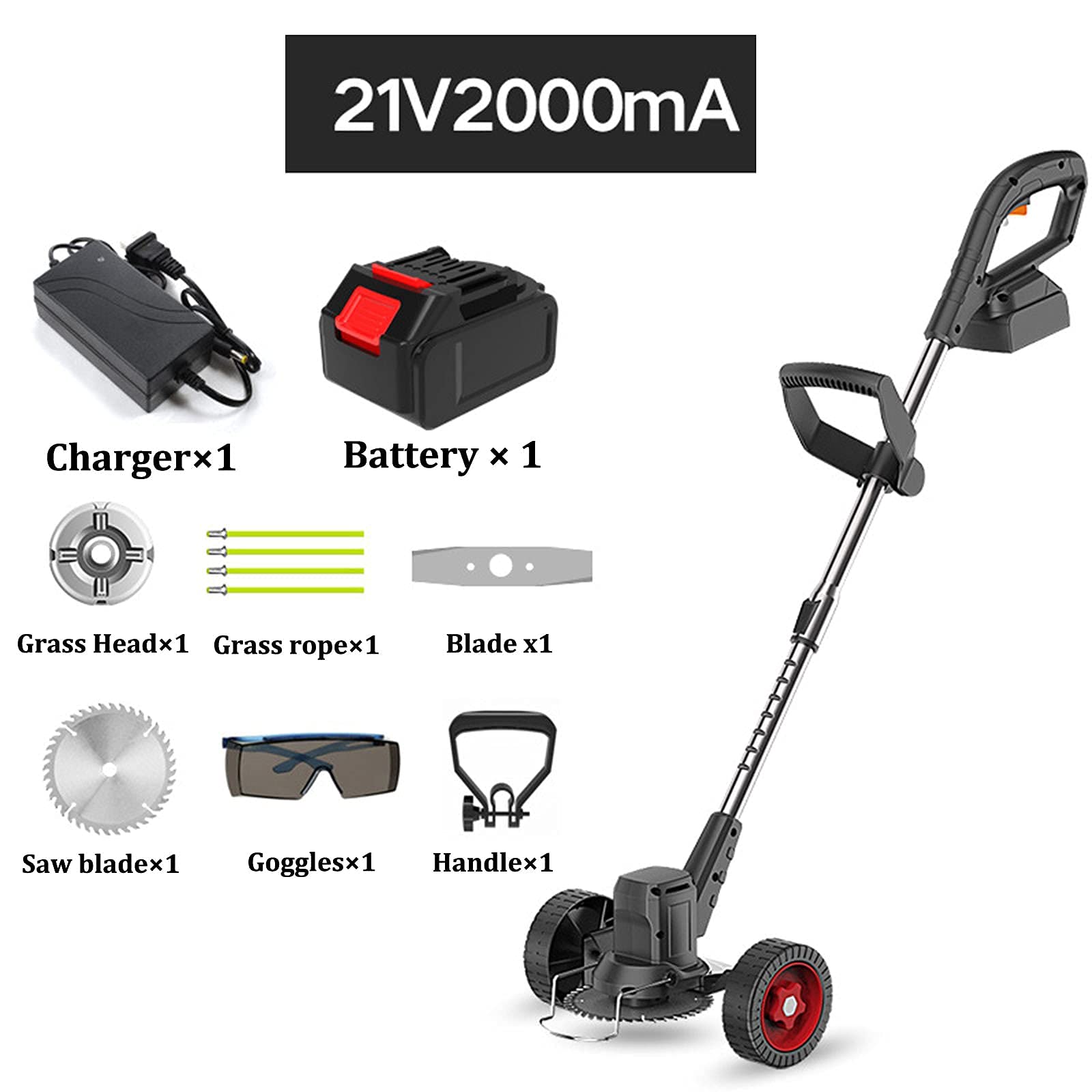 Akumulatorowa kosiarka do trawy Elektryczna kosiarka do chwastów 21 V Elektryczna kosiarka do trawy Elektryczna kosiarka do trawy Kosiarka do trawy Kołowy środek chwastobójczy zhengzilu