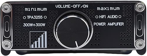 Miniatura 9 de Amplificador de potencia de alta fidelidad, amplificador de potencia de 300 W x 2 amplificador de alta fidelidad clase D, mini amplificador estéreo