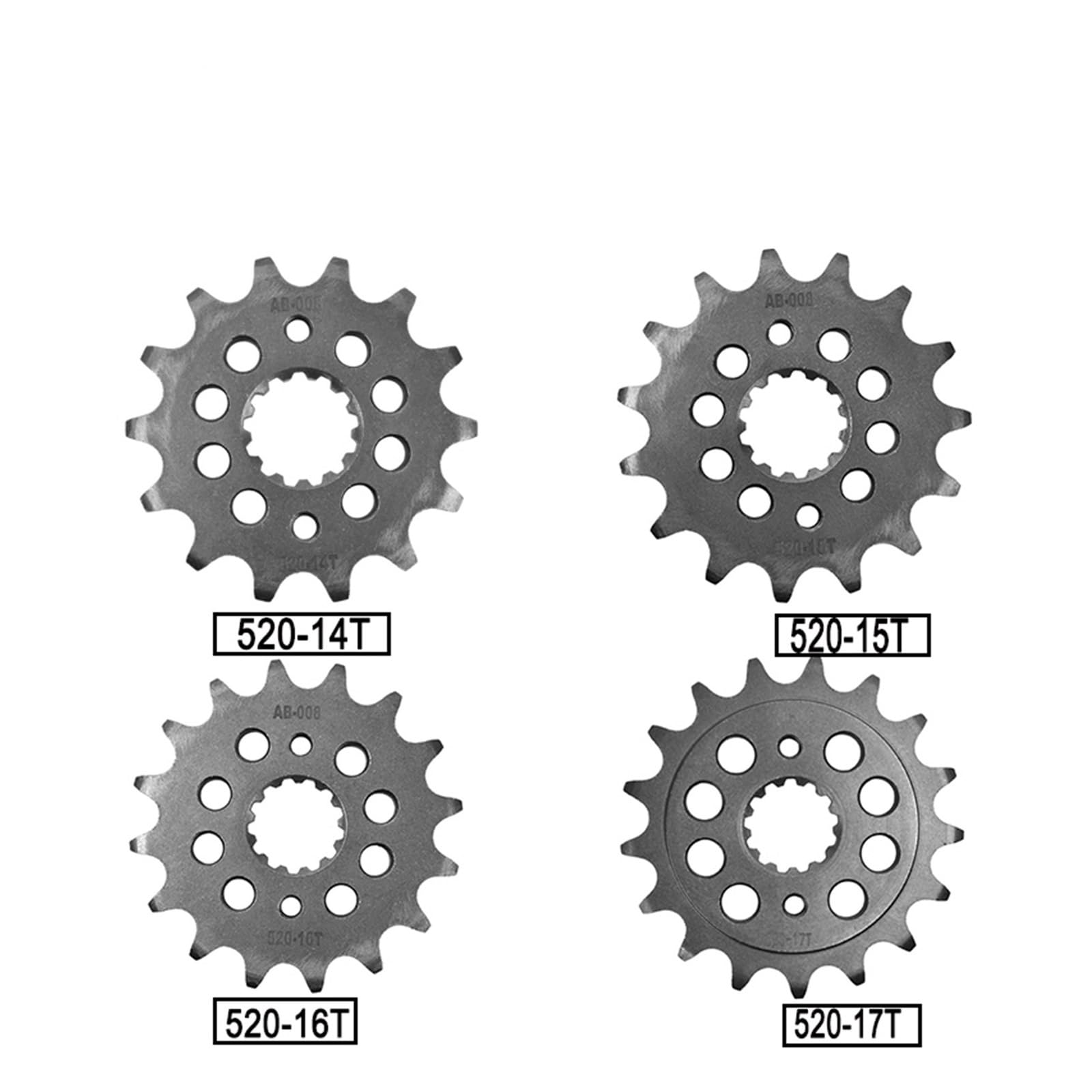 Piñón Delantero Silencioso De 14/15/16/17 Dientes, Acero 20CrMnTi, Compatible Para EN500, EN 500, EX500 Para Ninja 500R, GPZ500S Cadena 520