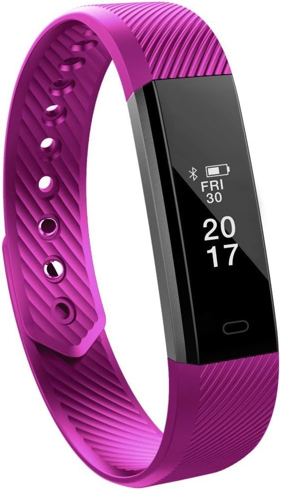 Alfa Slim Fitness Tracker Smart Wristband | Wearable Activity Tracker Pedometer Watch Bracelet with Sleep Monitor | For Kids, Women and Men | For iPhone & Android