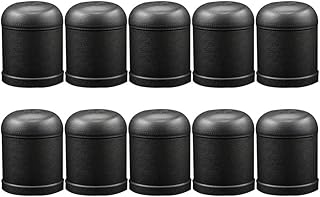 Toyvian 10PCS Rolling Dice Cup Professional Black Dice Cup Cylindrical Dice Box Club Bar Entertainment Game for Party Decor