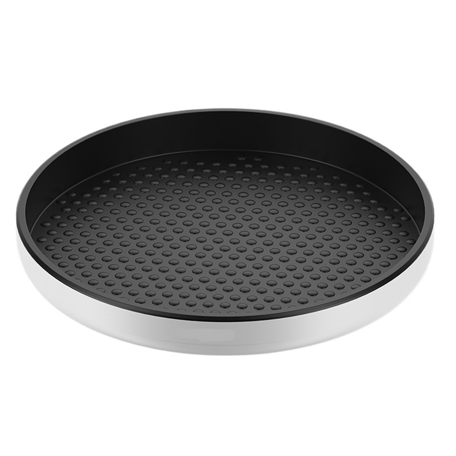 2 estantes giratorios multifuncionales for especias de cocina, organizador redondo for almacenamiento, plato giratorio para Nevera, Cocina(Black)