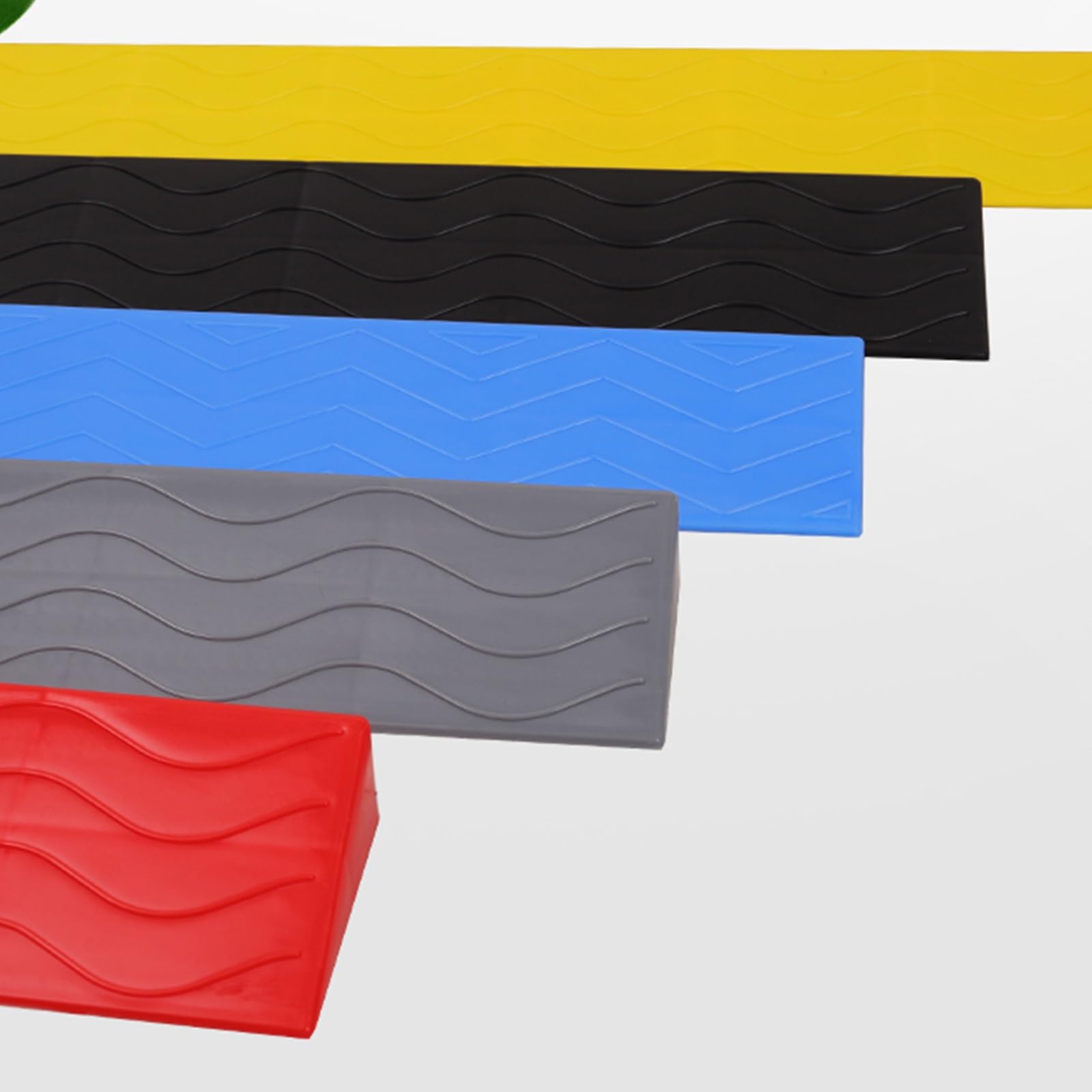 Podjazd pod drzwi wejściowe, plastikowa rampa progowa, nie wymaga dziurkowania, nadaje się do robota odkurzającego na wózkach inwalidzkich(Black,100 * 16 * 7cm)