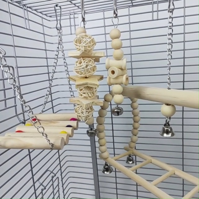 バードトイ　吊り下げバードジムトンネル、おやつ場付き［282］ バードトイ 吊り下げバードジムトンネル、おやつ場付き［282］