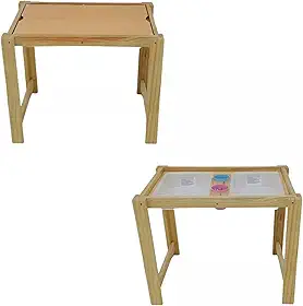 Mesa Sensorial Montessoriana Infantil de Madeira Pinus | Bandejas para Atividades Educativas | Estimula Criatividade e Autonomia | VICA DECOR