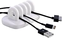 Vista 4 de Pinza para cable con peso para gestión de cables de escritorio (Negro)