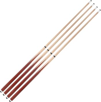 HMQQ 2-Pieces Pool Cue Stick with Coffee Color and 13mm Leather Tip Weight 20OZ 48" Set of 2/ Set of 4, 58" Set of 2/ Set of 4/ Set of 6 20OZ