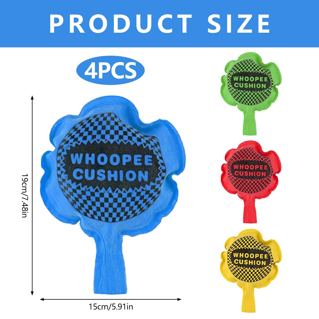 4 Pcs Whoopee Cushion Fart Cushion Bundle - Image 2