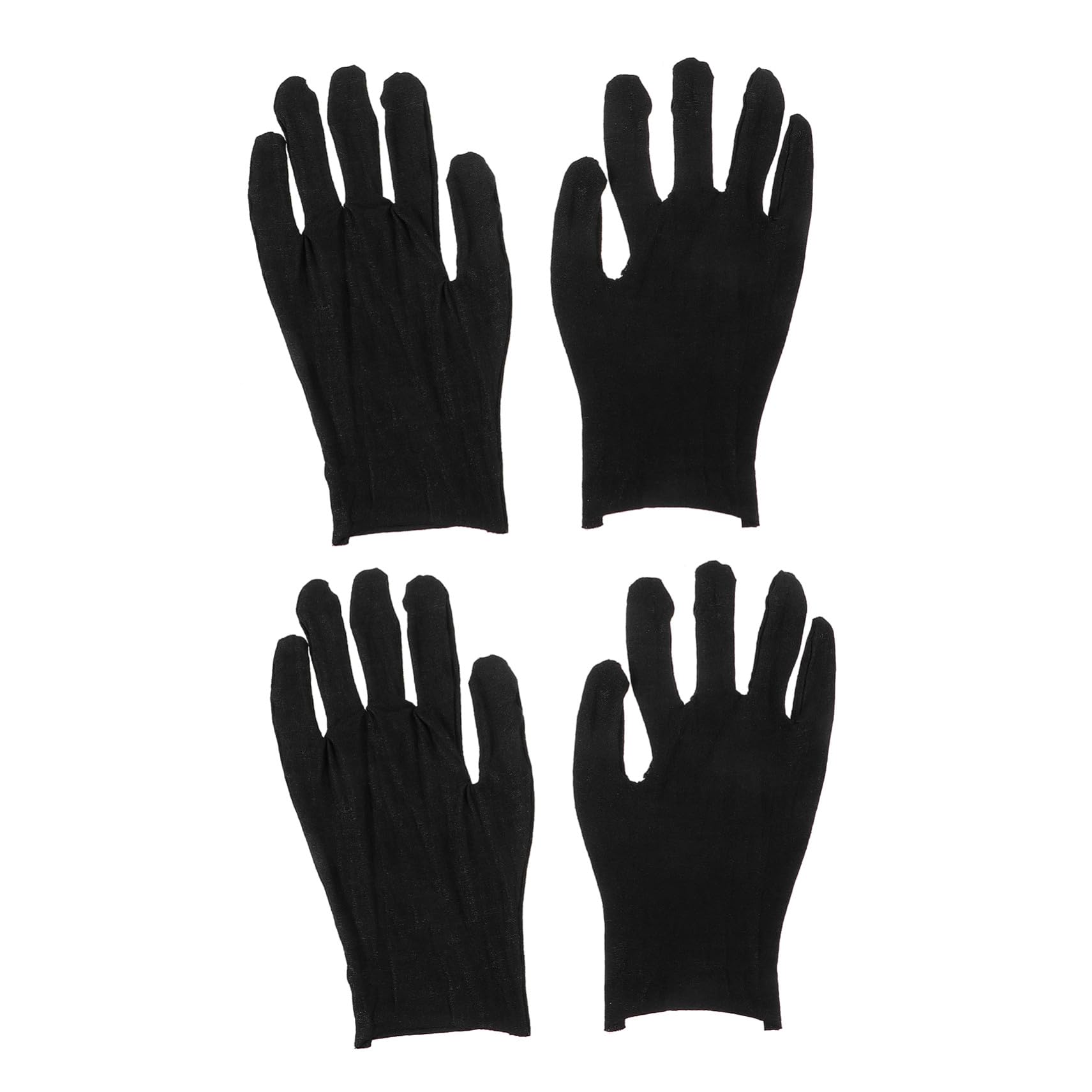 Guantes de algodón negros gruesos para tareas industriales y jardinería, pack de 24 pares 8