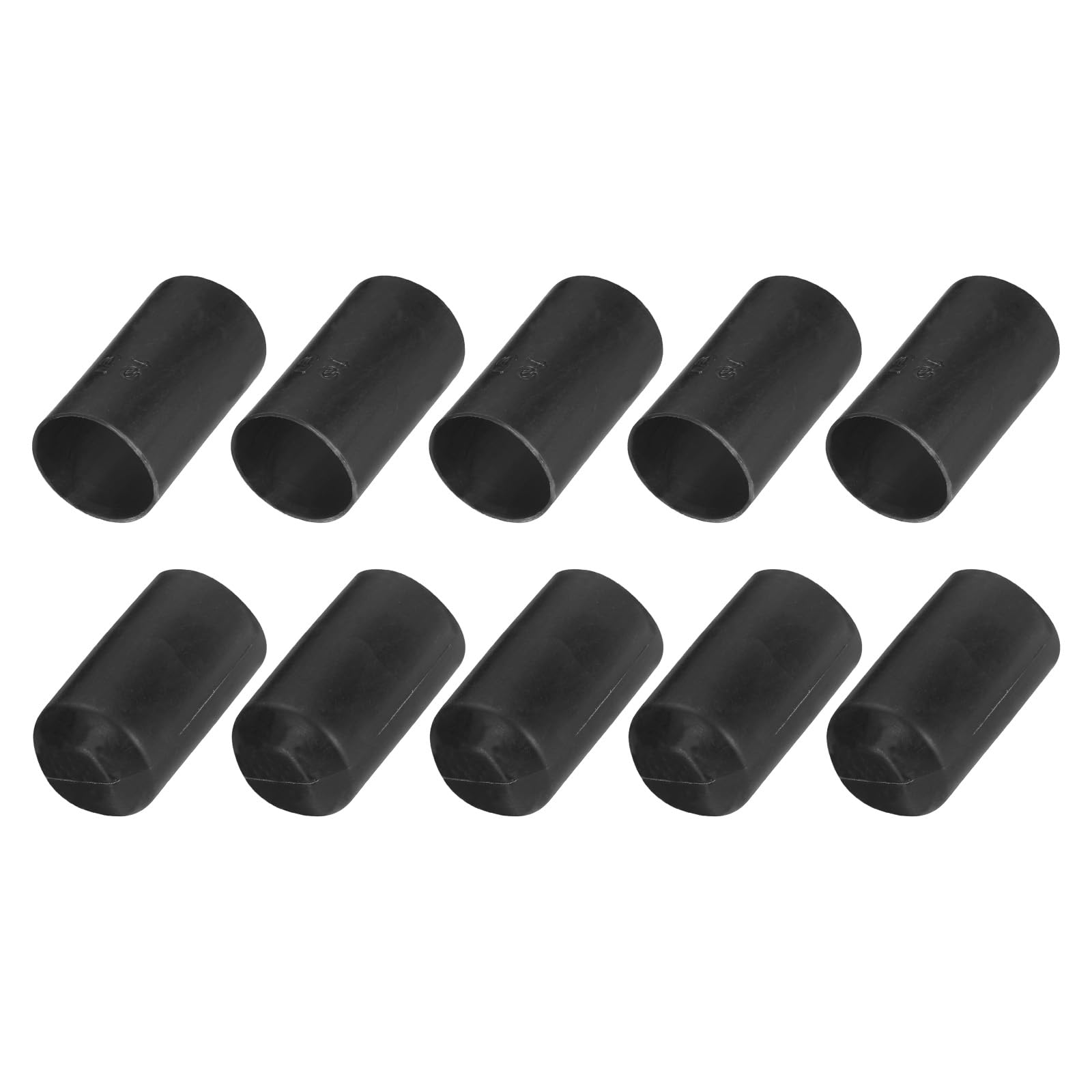 MECCANIXITY 30Pcs Heat Shrink End Cap 25mm ID x 50mm L 2:1 Ratio Heat Shrink Tubing Caps Lined Sealed Waterproof Adhesive for Electrical Wire Cable,