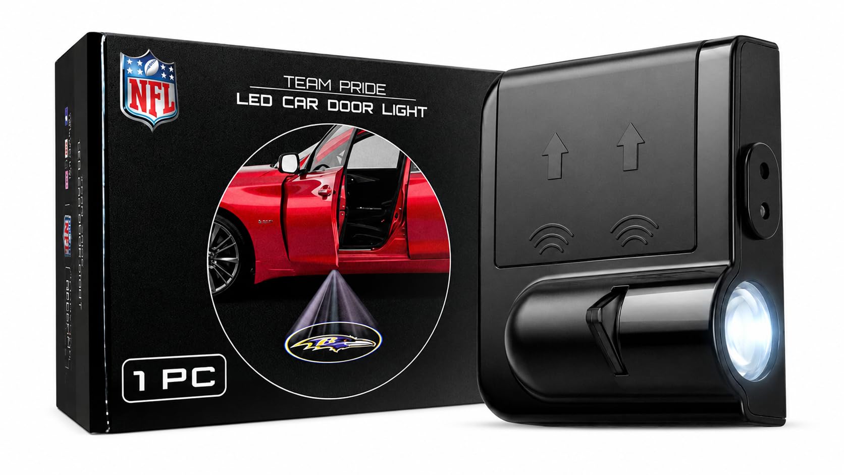 NFL Baltimore Ravens LED Car Door Lights Logo Projector Puddle Light