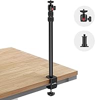 SmallRig Adjustable Camera Desk Mount Stand 19-39" Tabletop C-Clamp for DSLR, Ring Light, Live Streaming, Photo Video