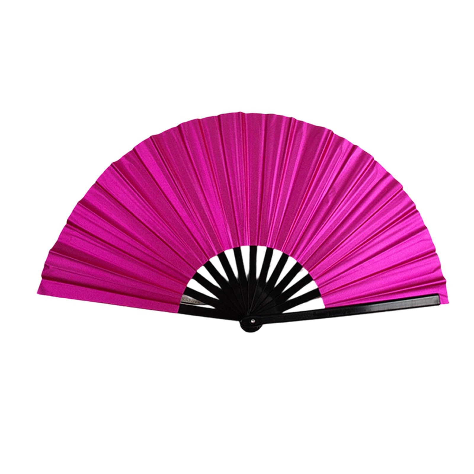 Buxuaaaa 10 Inch Size Fan for Various Occasion PVC Generating Sound Reflective Silver Backing Effect Traditional Fan