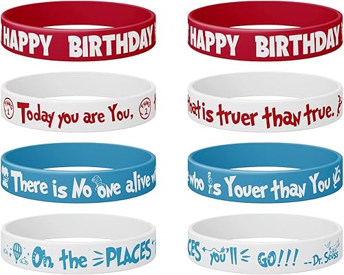 Miniatura 2 de (24 unidades) regalos de fiesta de Dr. Seuss, decoraciones de fiesta del Dr. Seuss, pulseras de silicona para niños, decoraciones de aula de Dr.