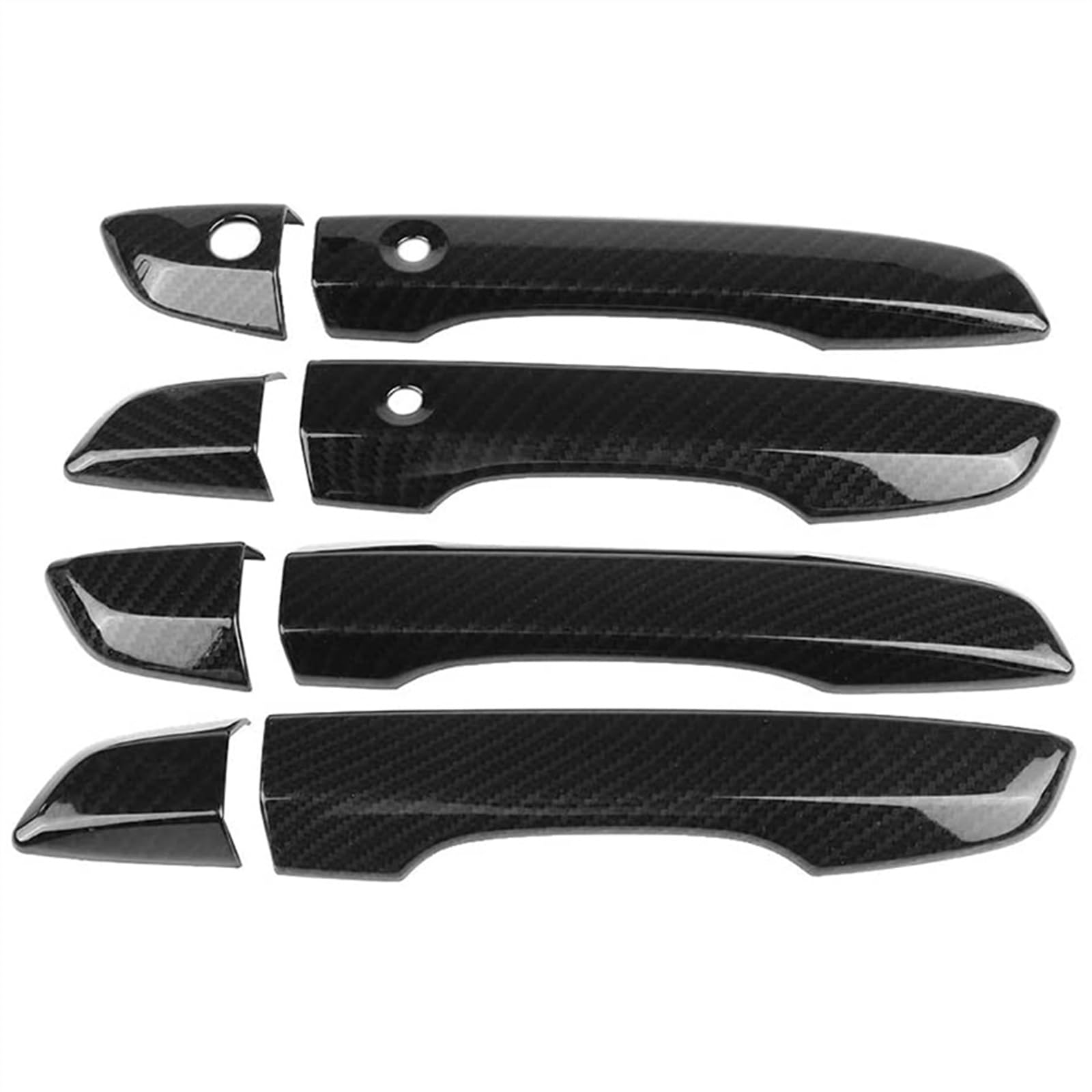 CSSPDM Glossy Black Chrome Car Door Handle Cover Trim Overlays Styling Accessories for Civic 10Th Gen 2016-2019