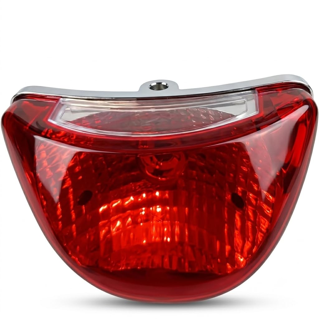 Tail Light for LML Freedom | Rear Brake Tail Lamp Assembly Replacement | Bright Halogen Red Lens Stop Light | Durable Corrosion Resistant Motorcycle Light Tail Lamp-image-28