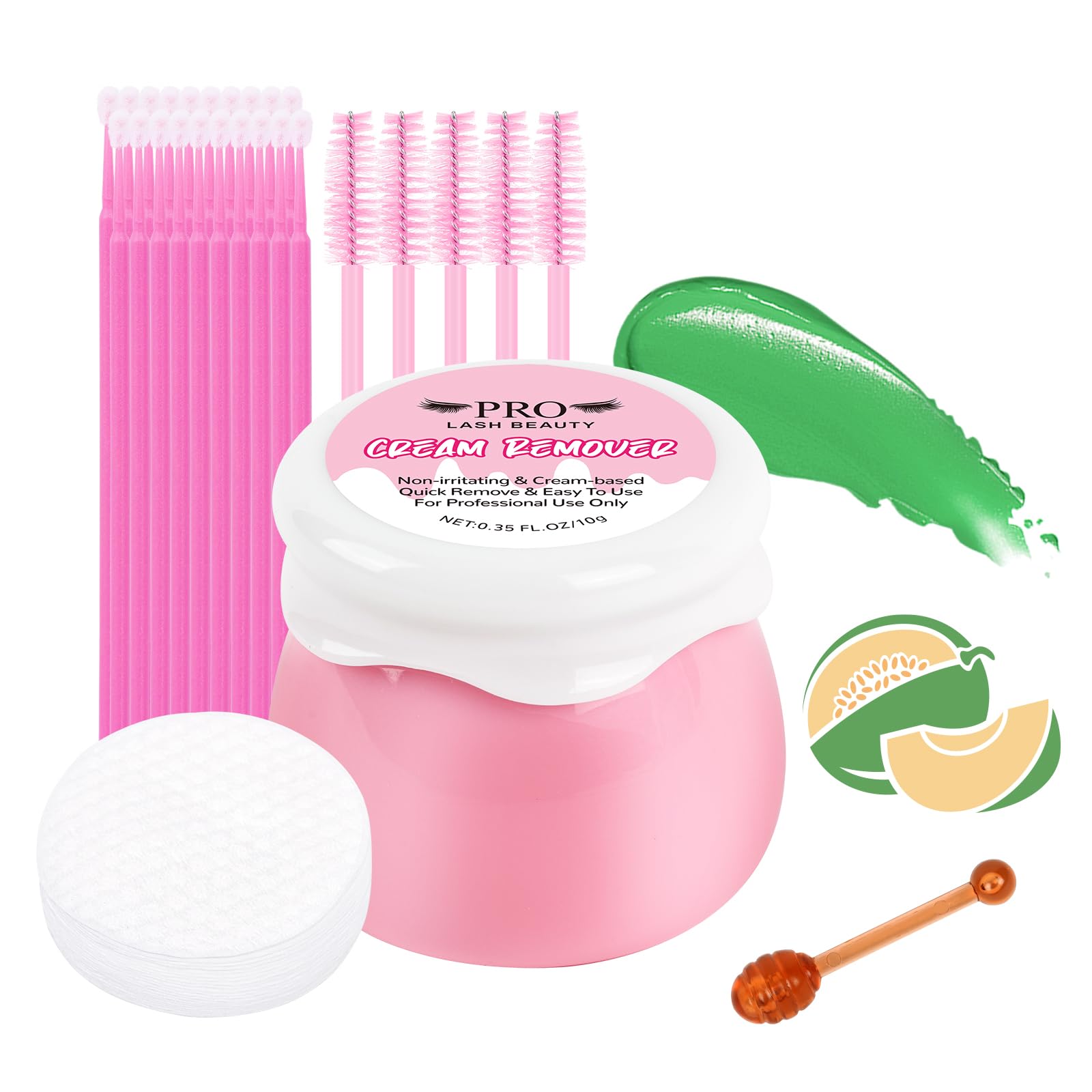 Lash Extension Remover 10ml Fragrance Eyelash Remover For Lash Extensions No Irritation Easy To Use Eyelash Remover With Cleaning Pads Lash Brush