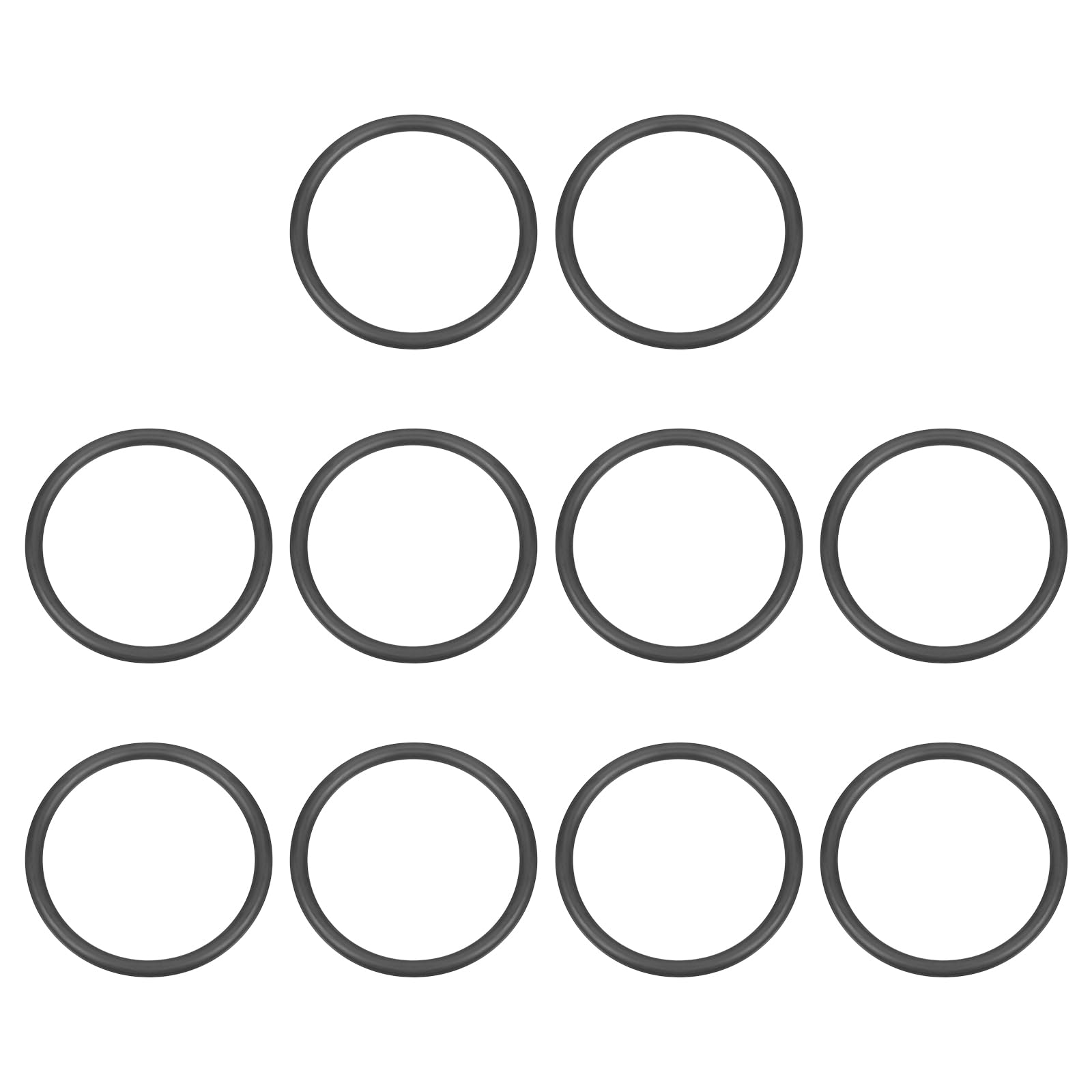 sourcing map 10Pcs AS-225 O-rings, EPDM O-Rings 1-7/8" ID, 3-21/32" OD, 1/8" Width Rubber Gasket Sealing Washers for Water Pipe Seals Water Connections Sinks (70 Durometer, Black)