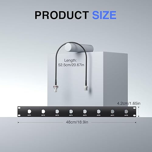 Miniatura 3 de Phenyx Pro Kit de antena BNC, cuatro cables de conexión BNC de 1.6 pies para antenas de montaje frontal, compatible con sistemas inalámbricos de