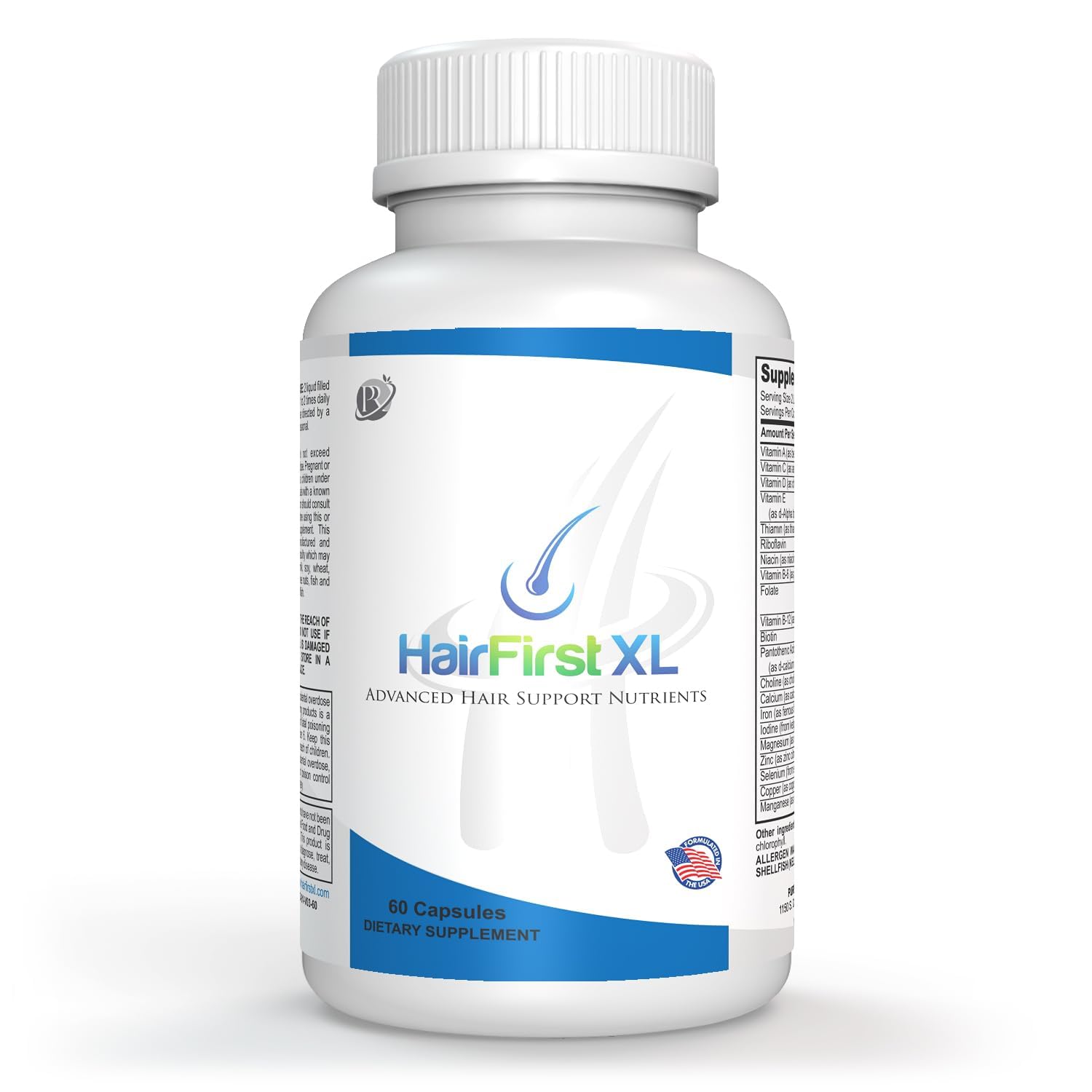 HairFirst XL: DHT Blocker, Stops Hair Loss, Thinning, Balding, Promotes New Hair Growth, For Men And Women, All Hair Types, 30 Day Supply