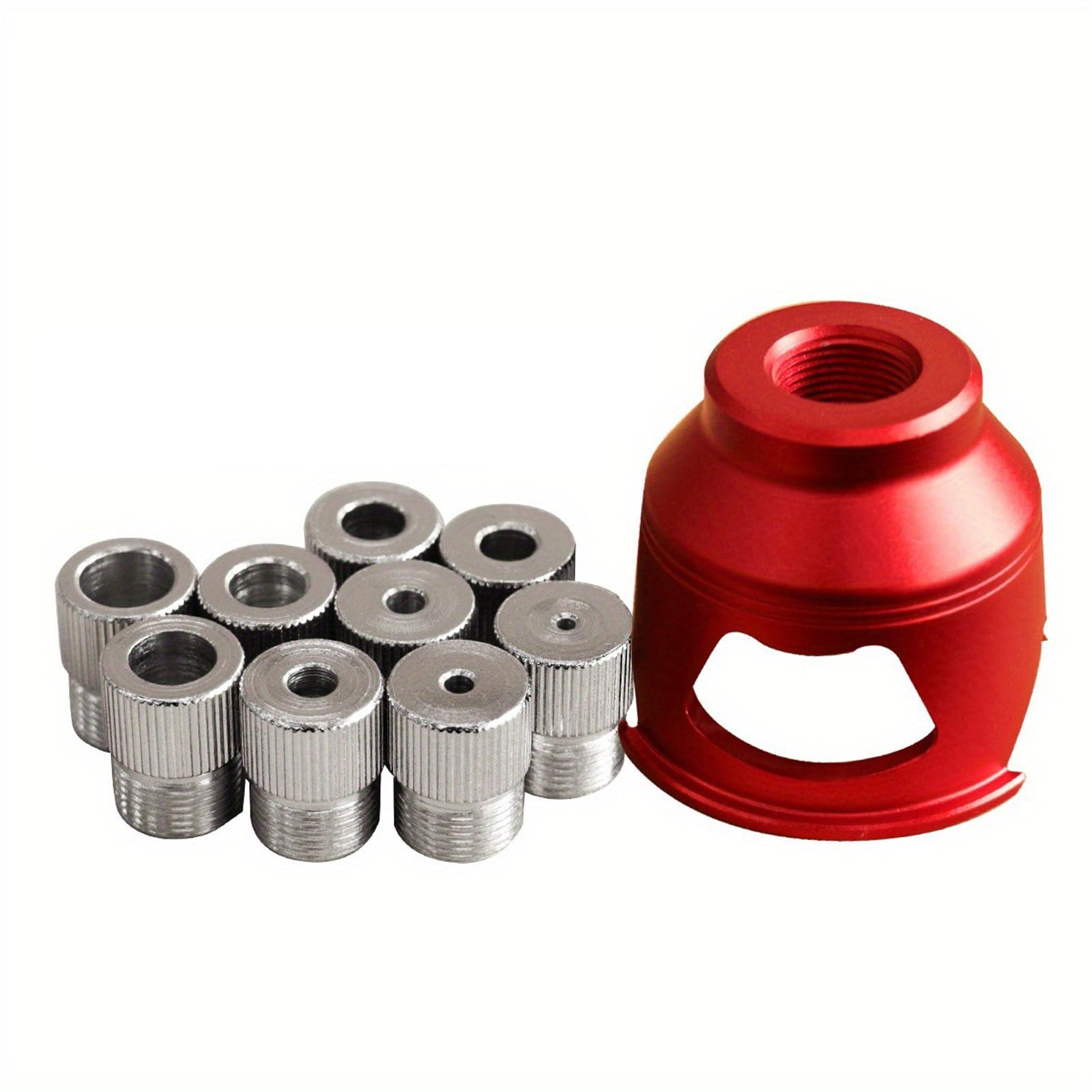 Kaccde Red Modifiable Hole Positioning Dance For 2 10Mm Drill Divisions And 6/8 / 10Mm Bushings Permanent Woodworking Tool For Woodworkers Straight Hole Drilling Dance
