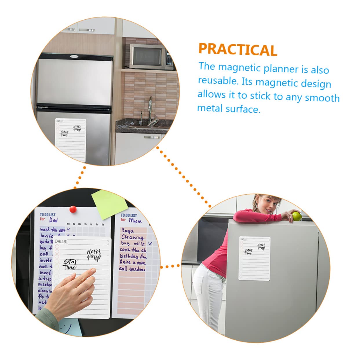 VILLCASE 12stücke Magnetische Und Wochenplaner Abwischbare Magnettafel Für Kühlschrank Für Haushaltsorganisation Und Tägliche Aufgabenplanung