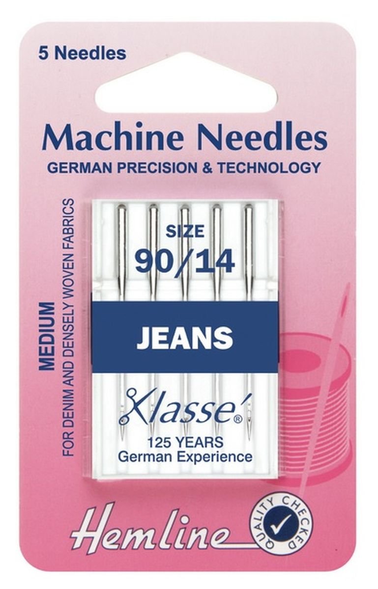 Hemline Medium/Heavy Jeans Machine Needles 90/14 - Image 2