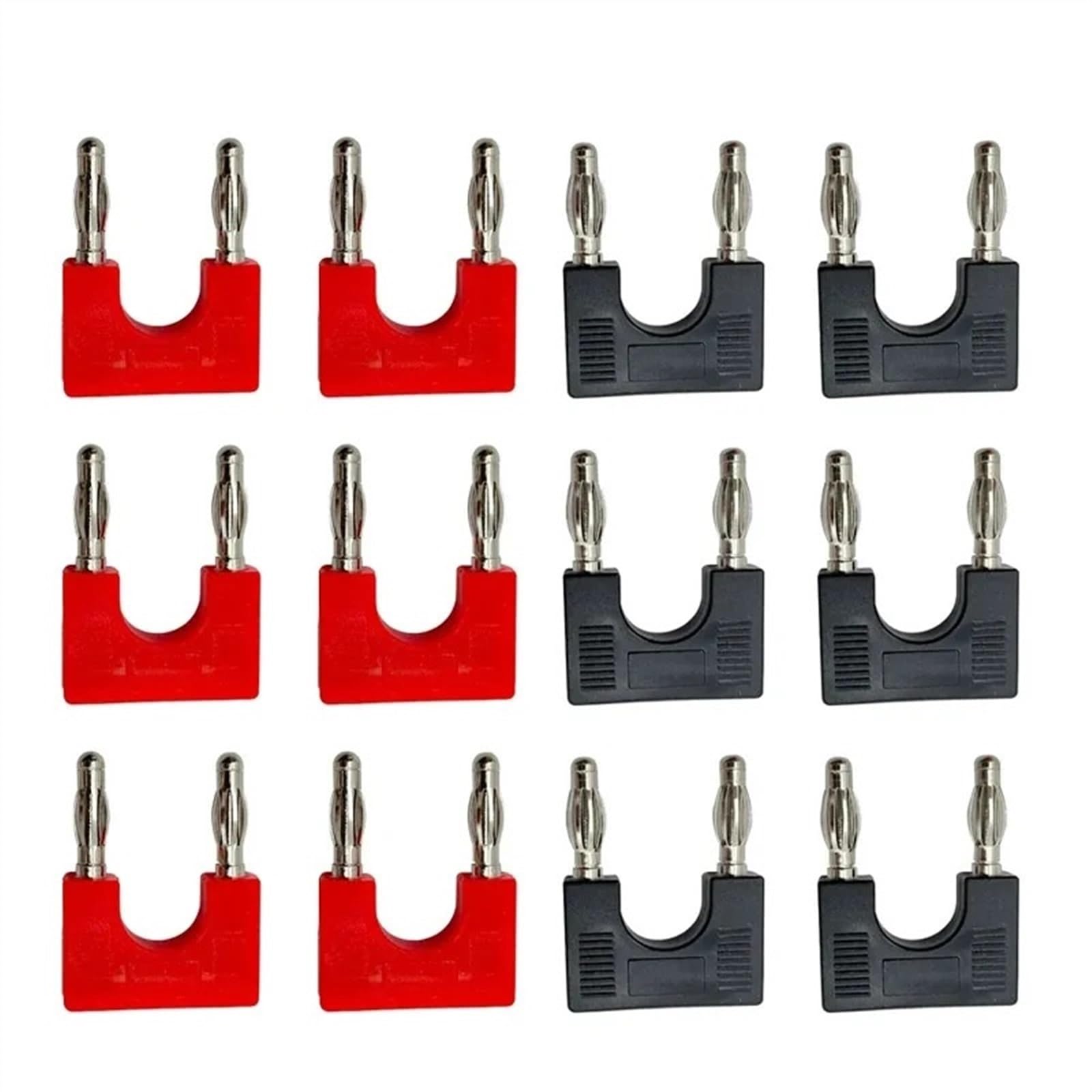 8 pz 4mm Connettore Elettrico Spina a Banana Spina di Cortocircuito Terminale Coppia Adattatore J.20004 (Color : Black 8Pcs)