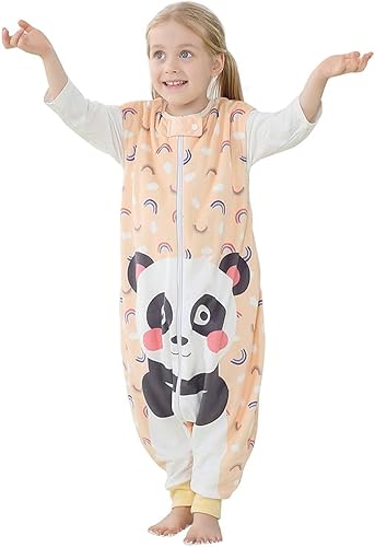 Mantas de bebé Saco de dormir de pierna dividida unisex de 1 a 6 años de edad, manta de poliéster para niños pequeños saco de dormir