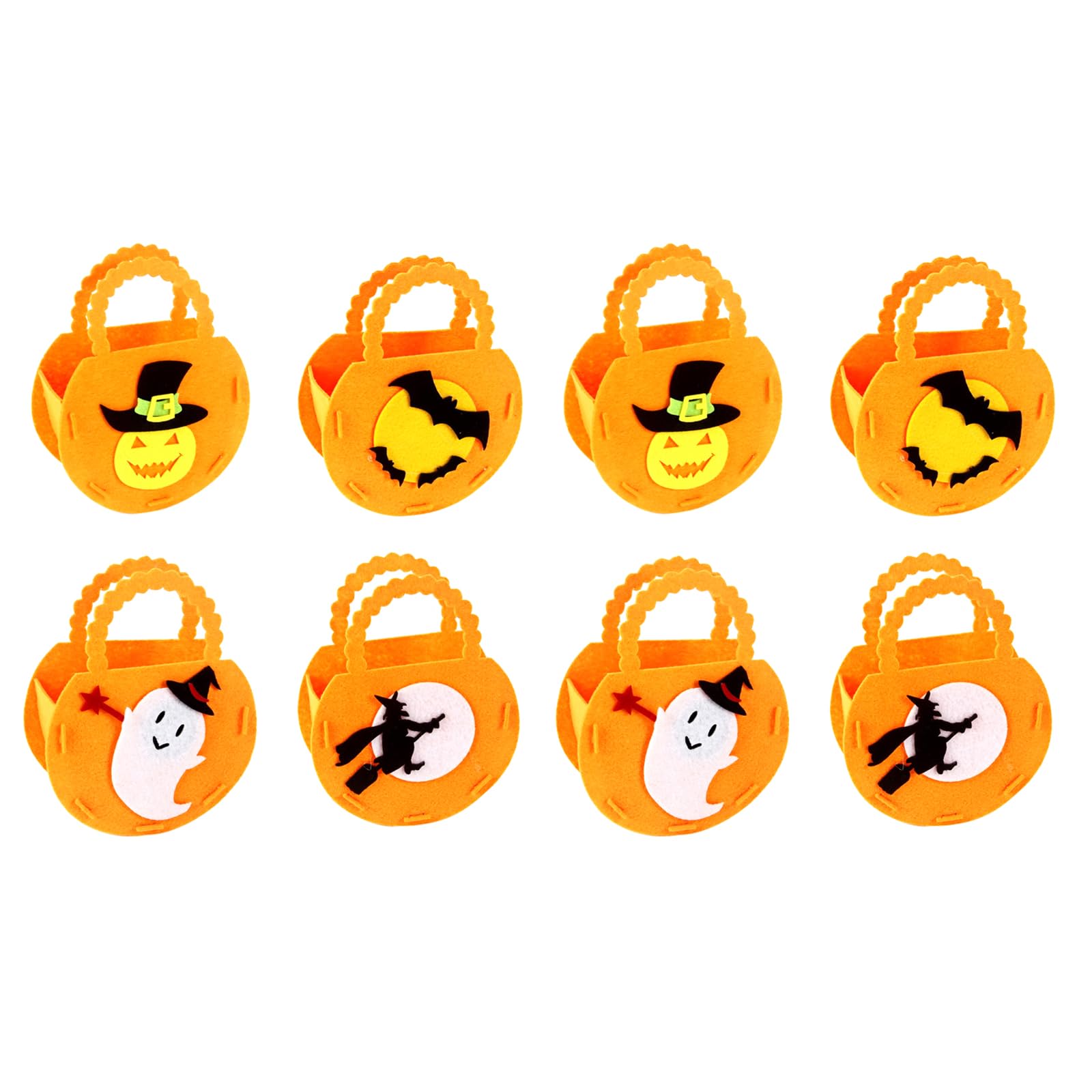 Buxuaaaa Halloween Trick or Treats Bags, Small Halloween Tote Bags with Handles, Gift, Non-Woven Felt Candy