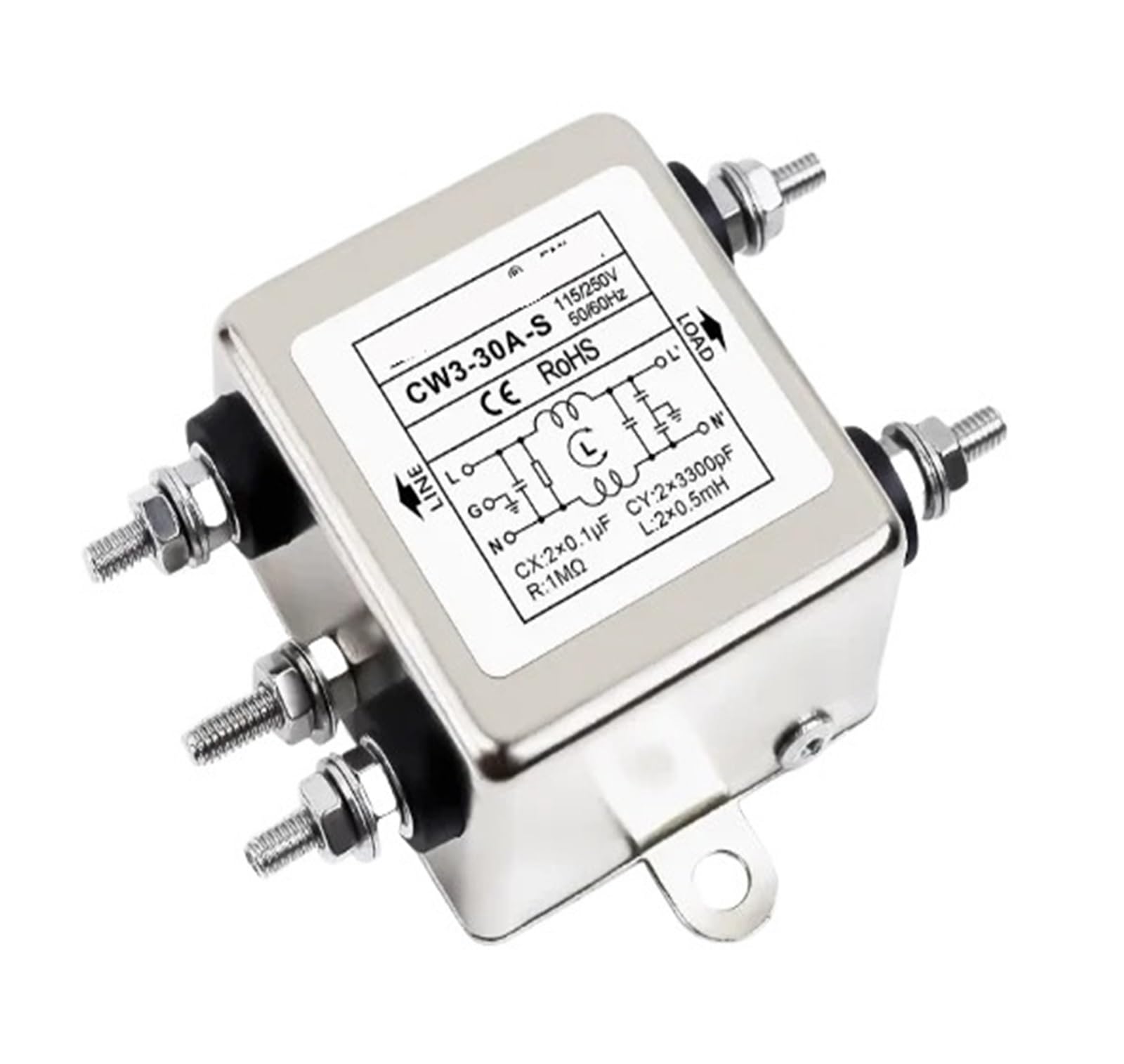 MBPAIHOP CW3-30A-S anti-interference power filter AC220V circuit audio purifier dual terminal desktop
