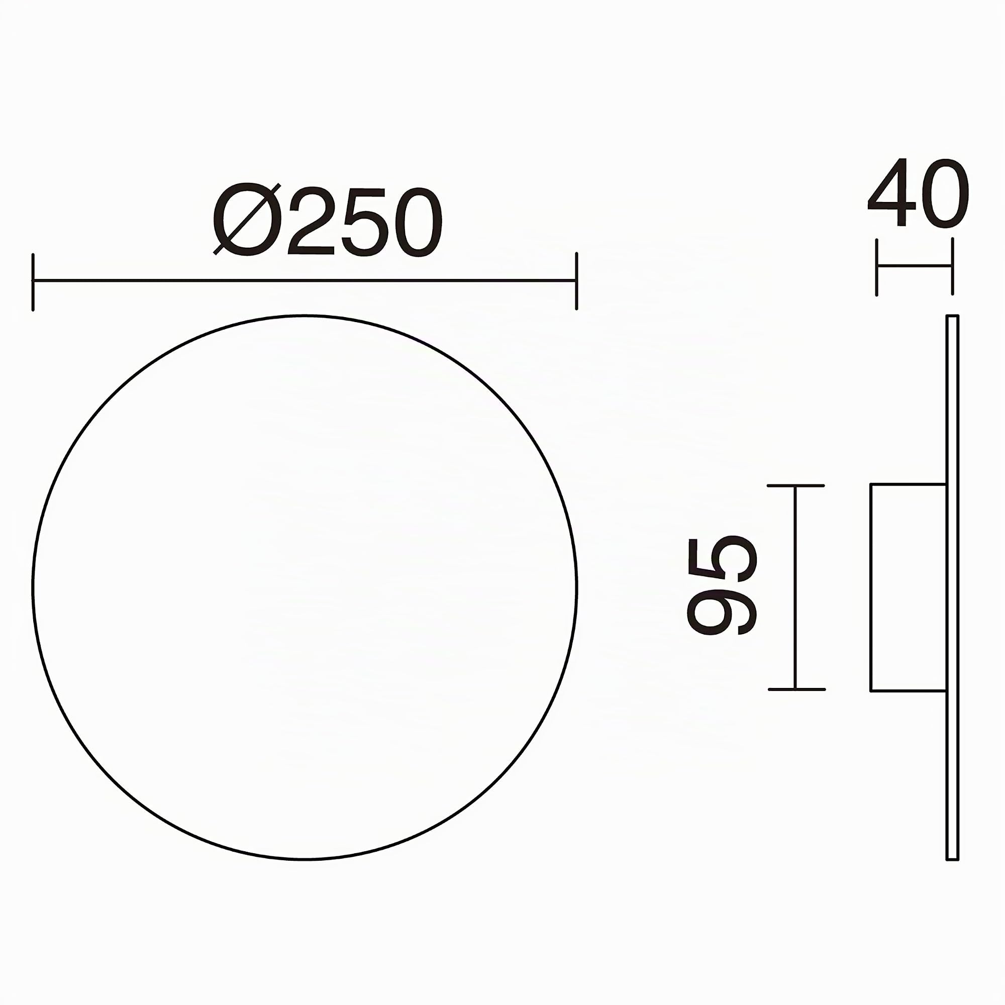 Applique LED da Parete Interno Circolare - SMD 9W - IP20 Ø25cm - Lampada da Muro Moderna
