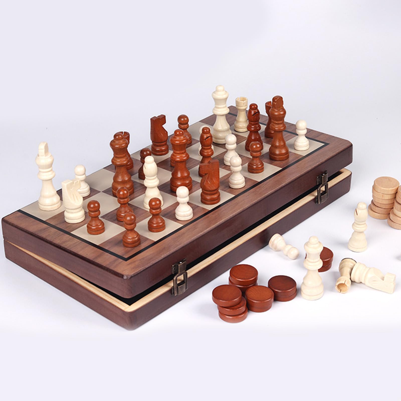 Tragbares kleines magnetisches Schachspiel, zusammenklappbares Schachbrett, Brettspiel, Kunststoff, Kinderspielzeug, Outdoor Unterhaltung, Lernen, zusammenklappbares Schachbrett, Brettspiel