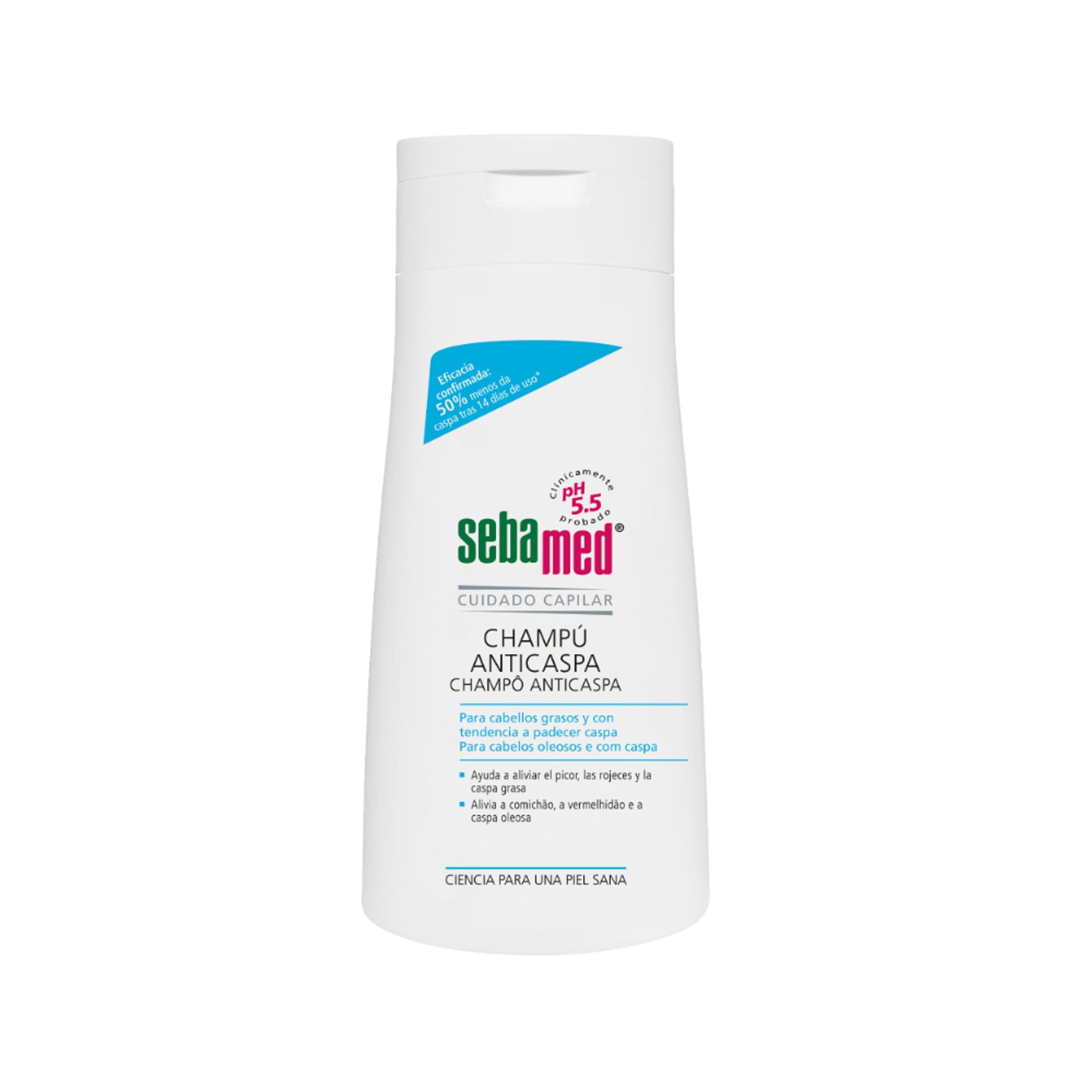 Sebamed Champú Anticaspa, Elimina la Caspa Grasa, Fórmula Extra Suave que Reduce el Picor e Irritación