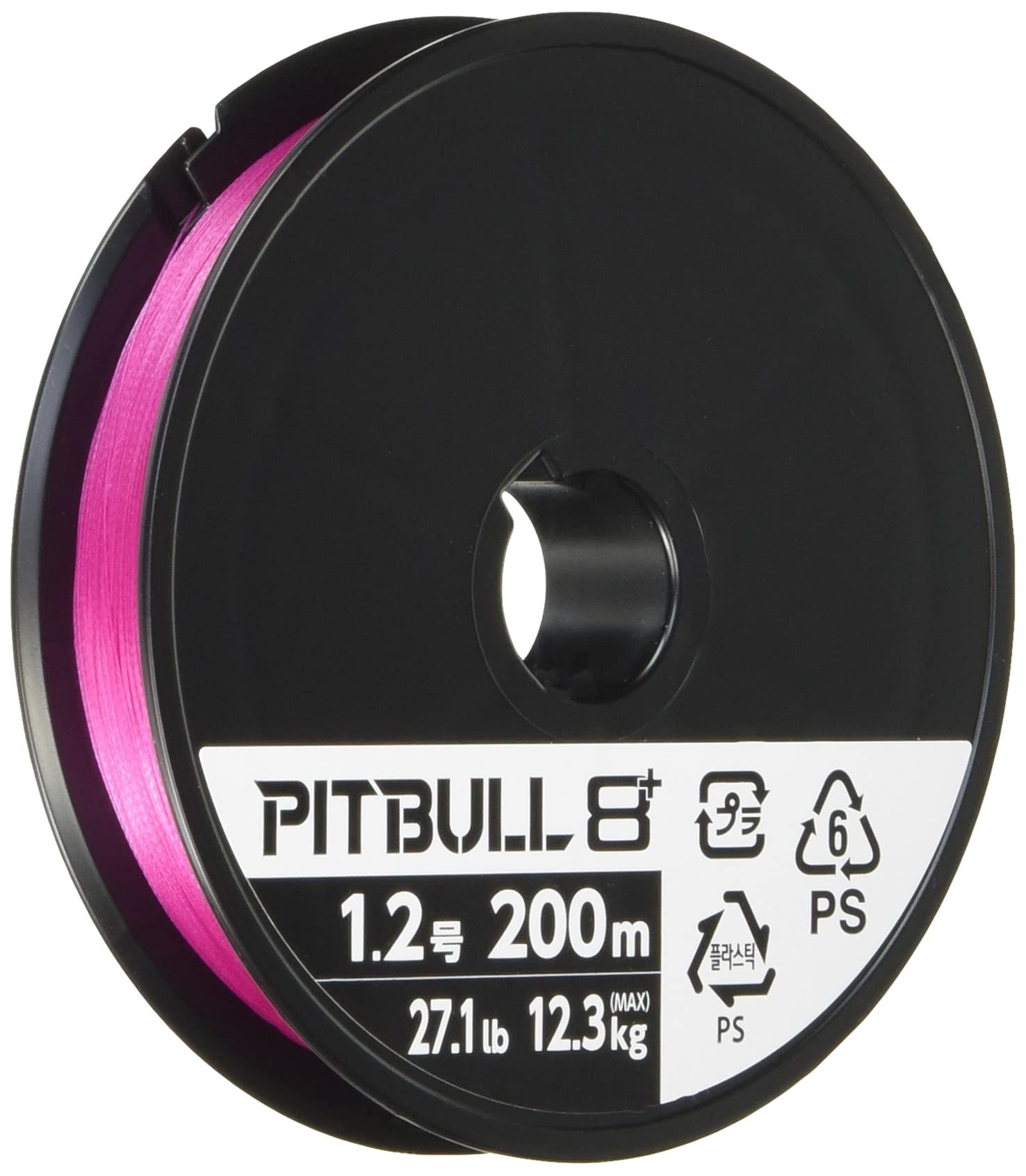 Shimano PE Line Pitbull 8+, No. 0.4 - 2.0, 150 m/200 m, 5 Colors, Traceable Pink traceable pink 200m (LD-M61T) No. 1.2