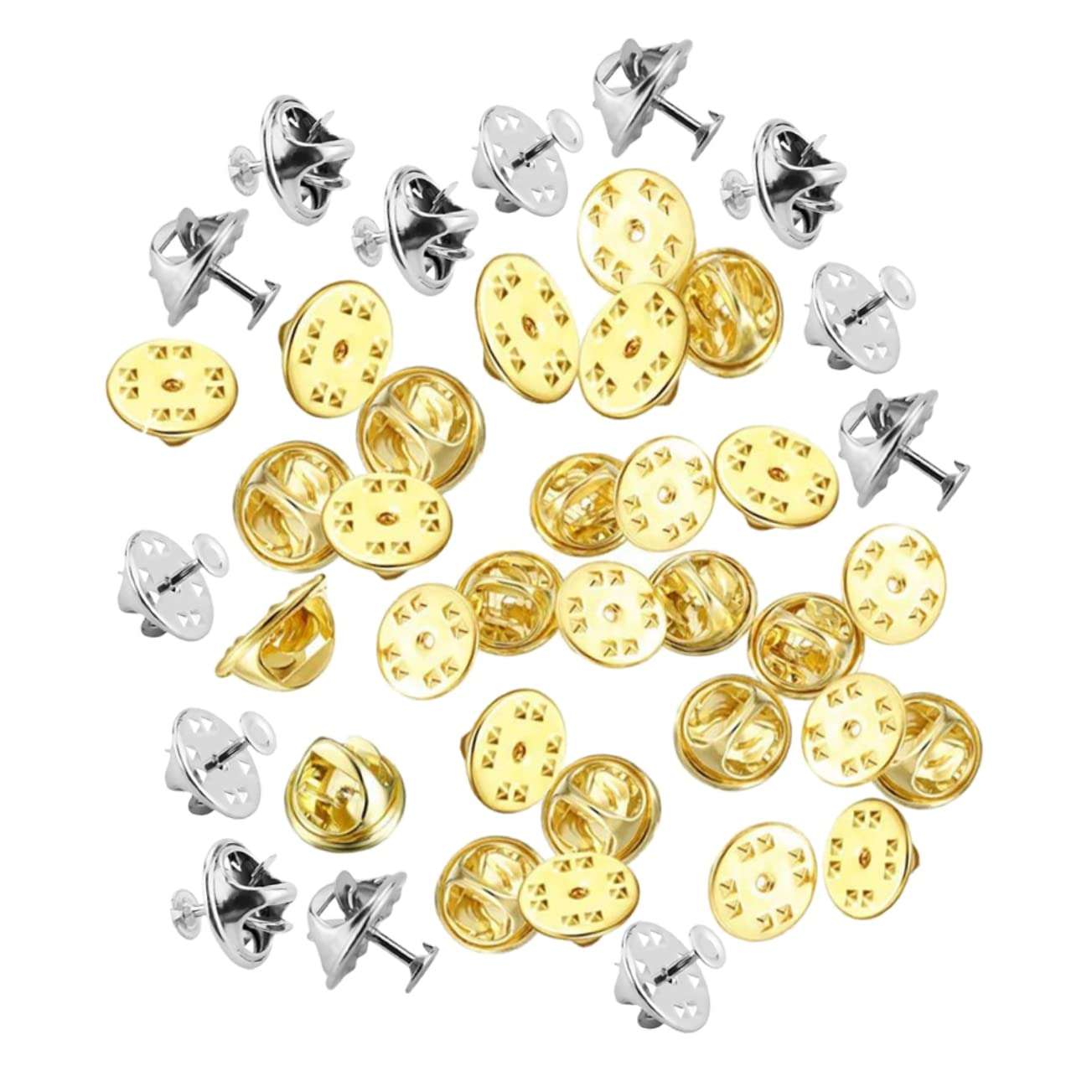 Generic Pin Backs Clutch Fasteners for Brooches Badges and Tie Tacks Durable Locking Clasps for Secure Attachment for Daily Use