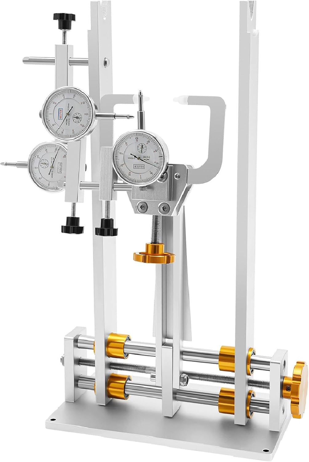 Bike Wheel Truing Stand, Professional Folding Bicycle Wheel Repair Bracket for 10-29 Inch Wheels, 2.36"-7.68" Adjustable Rim Width, BMX Bicycle Mountain Bikes Repair Tool Kit with 3 Gauges