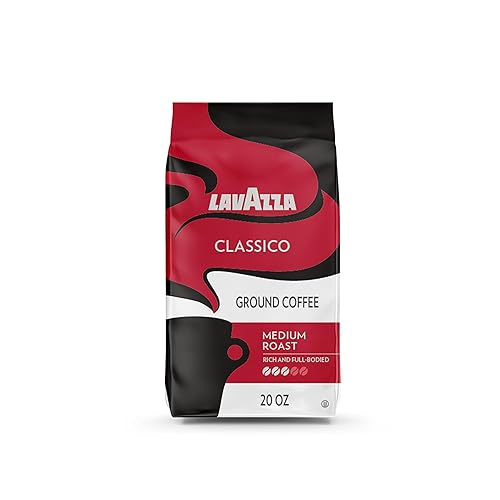 Lavazza Classico Mezcla de café molido, tostado medio, café premium, 100% árabe, paquete económico, sin OMG, 20 onzas (paquete de 6)